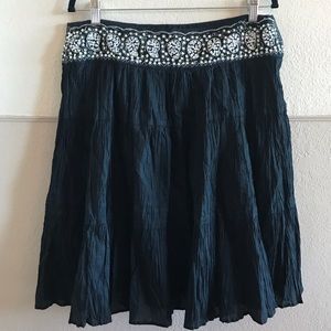 BCBGMaxAzria Black Gypsy Boho skirt w/sequins